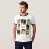 Maak uw eigen fotocollage en tekst t-shirt (Voorkant volledig)