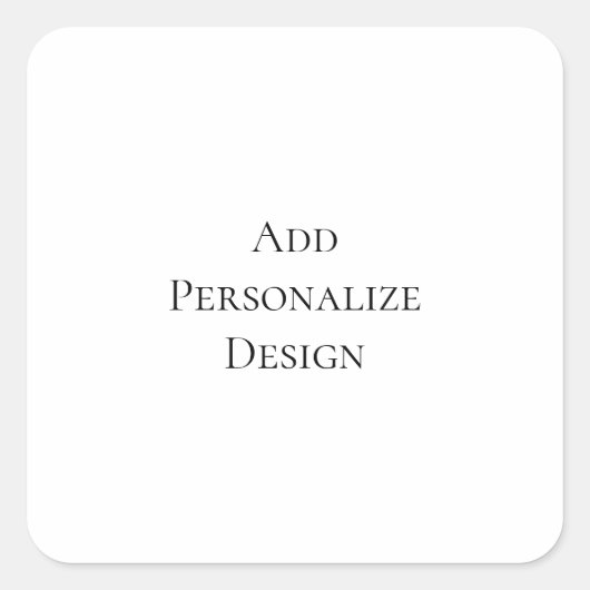 Maak Uw Eigen Gepersonaliseerde Aangepaste Vierkante Sticker (Voorkant)