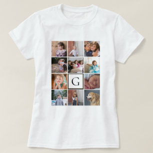 Maak uw eigen gepersonaliseerde fotocollage sjablo t-shirt