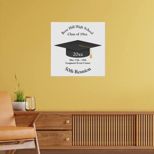 Maak uw eigen gepersonaliseerde klasreünieposter poster (Woonkamer 2)