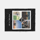 Maak uw eigen gepersonaliseerde Monogram Custom 4  Fleece Deken (Voorkant (Horizontaal))