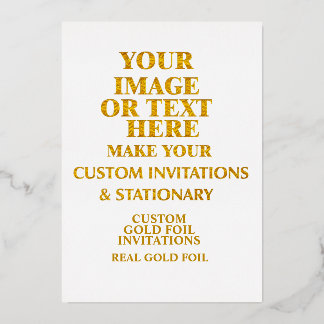 Maak Uw Eigen Gepersonaliseerde Op Maat Gemaakte G Folie Uitnodiging