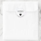 Maak Uw Eigen Handgemaakte met Hart Naam Ronde Sticker (Tas)