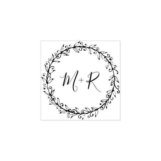 Maak uw eigen Initialen voor aangepaste kalligrafi Rubberstempel (Afrduk)