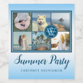 Maak uw eigen Installagram Grid Summer Photo Colla Wijn Etiket (Enkel label)