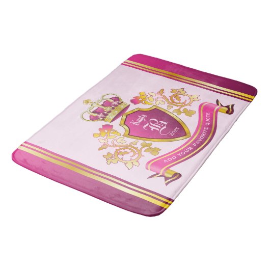 Maak uw eigen jas van wapenroze goudparels badmat (Gekanteld)