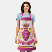 Maak uw eigen jasje Wapens Goud Pearls Roze Schort (Gedragen)