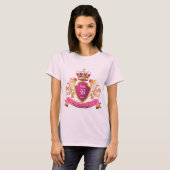 Maak uw eigen jasje Wapens Goud Pearls Roze T-shirt (Voorkant volledig)