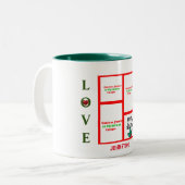 Maak uw eigen kerstcadeau voor uw eigen Afbeelding Tweekleurige Koffiemok (Voorkant links)