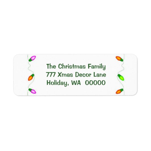 Maak uw eigen kerstenvelop Adresetiketten Etiket (Voorkant)