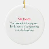 Maak uw eigen kerstkat-herdenking keramisch ornament (Achterkant)