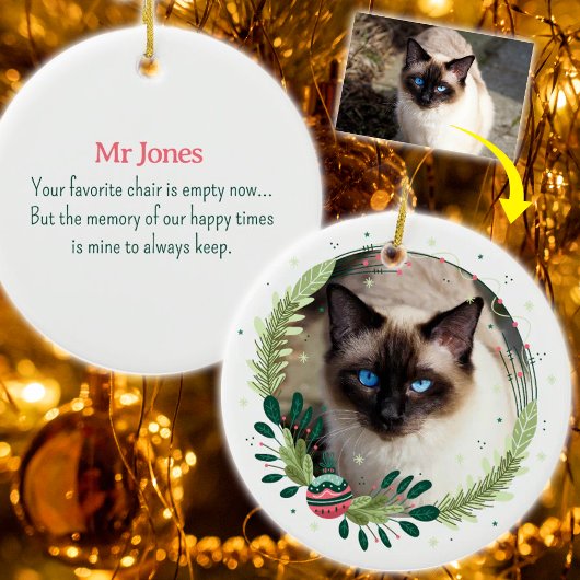 Maak uw eigen kerstkat-herdenking keramisch ornament