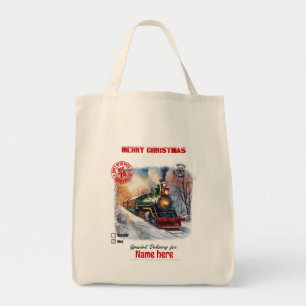 Maak Uw Eigen Kersttrein Cadeautas Tote Bag