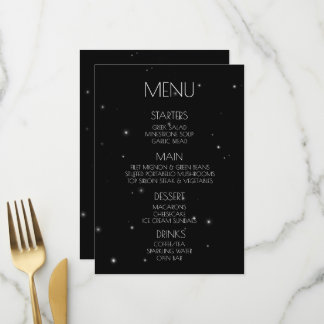 Maak uw eigen - Little Stars Zwart op Maat Menu