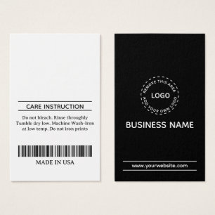 Maak uw eigen logo tekst en QR-code prijskaartjes Visitekaartje