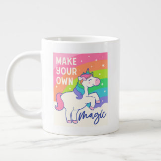 Maak uw eigen Magie | Cute Unicorn Extra Grote Beker