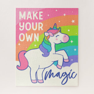 Maak uw eigen Magie Cute Unicorn Legpuzzel