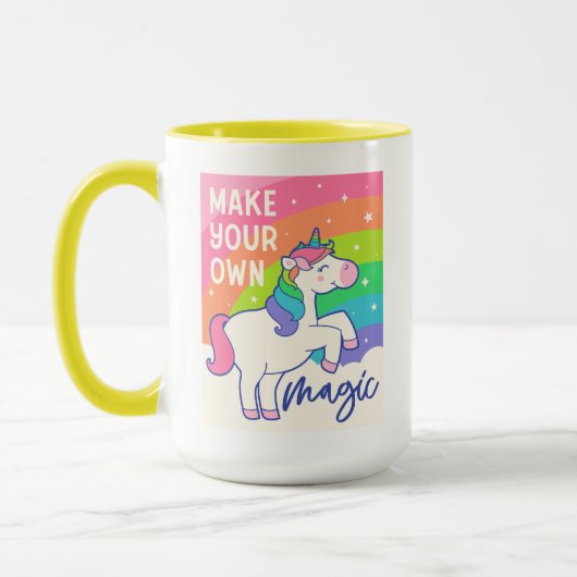 Maak uw eigen Magie | Cute Unicorn Mok (Links)