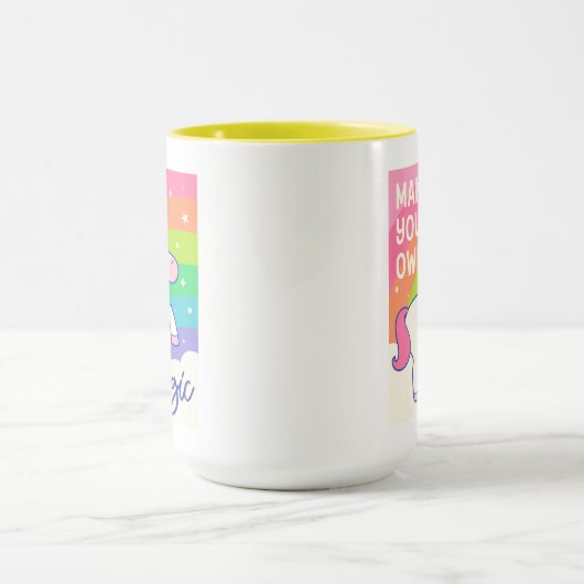 Maak uw eigen Magie | Cute Unicorn Mok (Midden)
