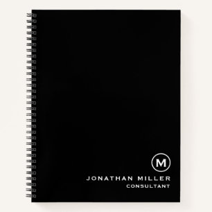 Maak uw eigen monogram Hardcover Spiral Notitieboe Notitieboek