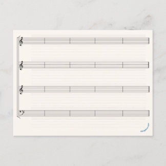 "Maak uw eigen muziek", een groeiende duif Briefkaart