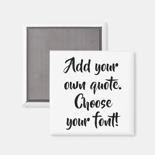 Maak uw eigen offerte gepersonaliseerd vierkant magneet (Voorkant / Achterkant)
