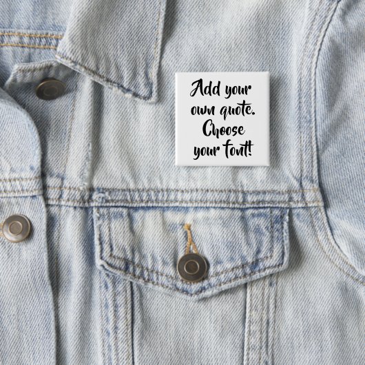 Maak uw eigen offerte gepersonaliseerd vierkant vierkante button 5,1 cm (In situ)