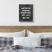 Maak uw eigen offerte of woorden canvas afdruk (Insitu (Slaapkamer))