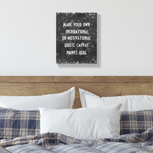 Maak uw eigen offerte of woorden canvas afdruk (Insitu (Slaapkamer))