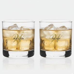 Maak Uw Eigen Persoonlijke Toevoegen Initialen, Na Whisky Glas