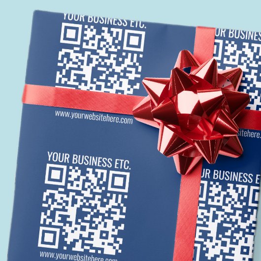 Maak uw eigen QR-code | Blue Cadeaupapier