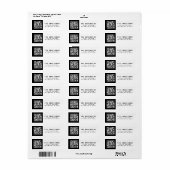 Maak uw eigen QR-code | Modern retouradres Etiket (Full Sheet)