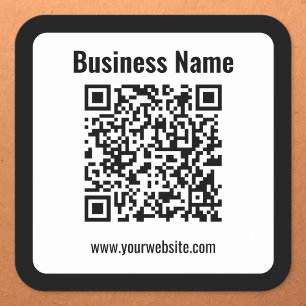 Maak uw eigen QR-code Transparant Vierkante Sticker