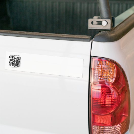 Maak uw eigen QR-code | Zwart en Wit Bumpersticker (Op Truck)