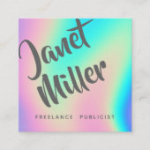 Maak uw eigen regenboog Abstract kleurrijk stijlvo Vierkante Visitekaartje (Voorkant)