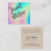 Maak uw eigen regenboog Abstract kleurrijk stijlvo Vierkante Visitekaartje (Voorkant / Achterkant)