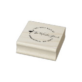 Maak uw eigen Rond Chhic Flamingo Douaneadres Rubberstempel (Stempel)