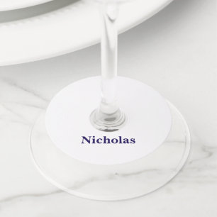 Maak uw eigen ronde matte wijnglas labels