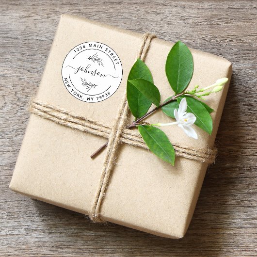 Maak Uw Eigen Ronde Retouradres Klassieke Ronde Ronde Sticker