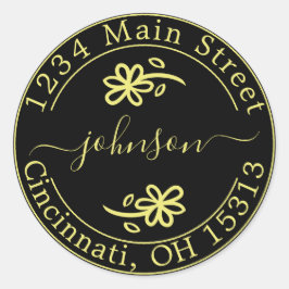 Maak Uw Eigen Ronde Retouradres Klassieke Ronde Ronde Sticker