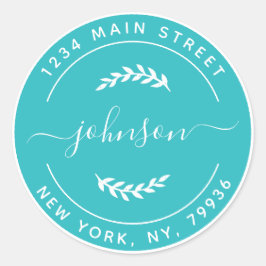 Maak Uw Eigen Ronde Retouradres Sticker