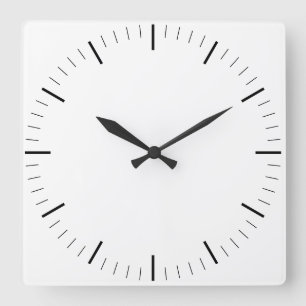 Maak Uw Eigen Ronde Witte Omlijst Wandklok Vierkante Klok
