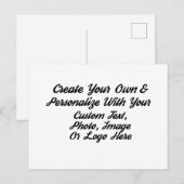 Maak uw eigen speciaal ontworpen save the date kaa briefkaart (Voorkant / Achterkant)