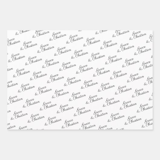 Maak uw eigen typografie gepersonaliseerd inpakpapier vel (Voorkant 3)