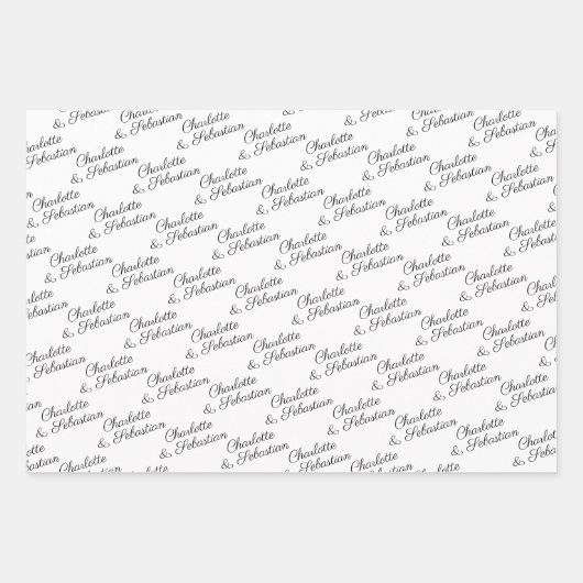 Maak uw eigen typografie gepersonaliseerd inpakpapier vel (Voorkant)