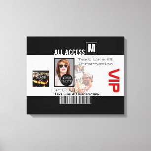 Maak uw eigen VIP pas 8 manieren aan Personeel Canvas Afdruk
