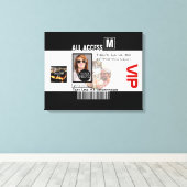 Maak uw eigen VIP pas 8 manieren aan Personeel Canvas Afdruk (Insitu (Houten vloer))