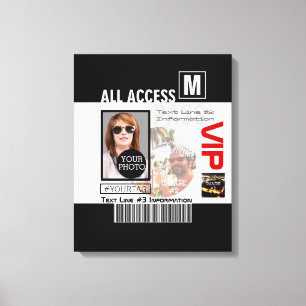 Maak uw eigen VIP pas 8 manieren aan Personeel Canvas Afdruk
