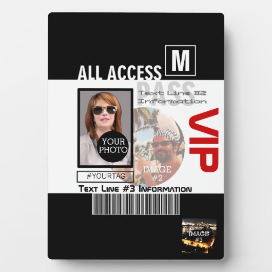 Maak uw eigen VIP pas 8 manieren aan Personeel Fotoplaat (voorkant)