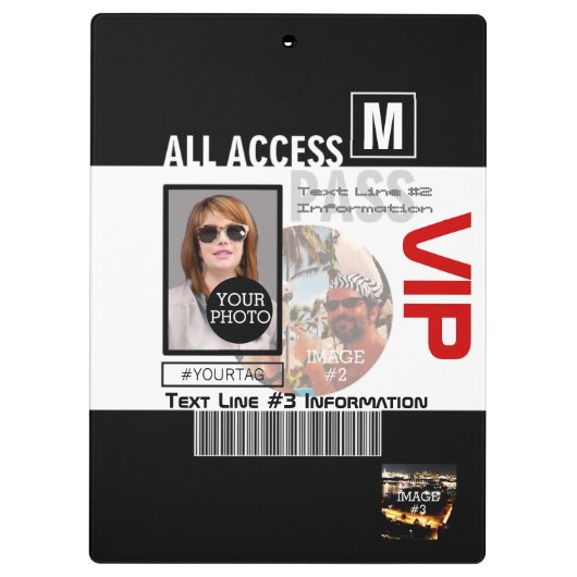 Maak uw eigen VIP pas 8 manieren aan Personeel Klembord (Achterkant)